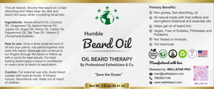 BEARD OIL THERAPY PR USA MADE  (3IN1) oil+aging roll+brush